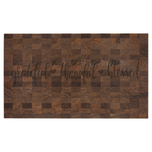 Black Walnut Butcher Block (Endgrain) Cutting Board, 22"x13"x1.375"